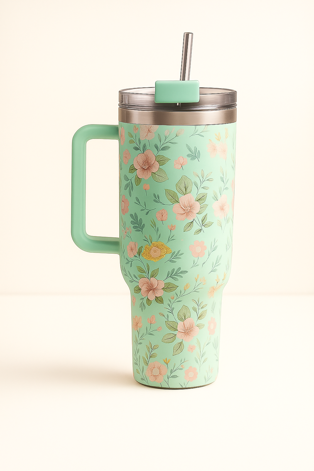 Floral printed Tumbler Green