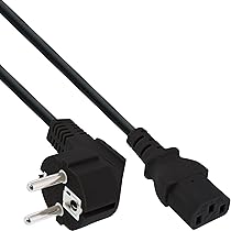 3-Pin IEC Power Cable (C13 to EU Plug)