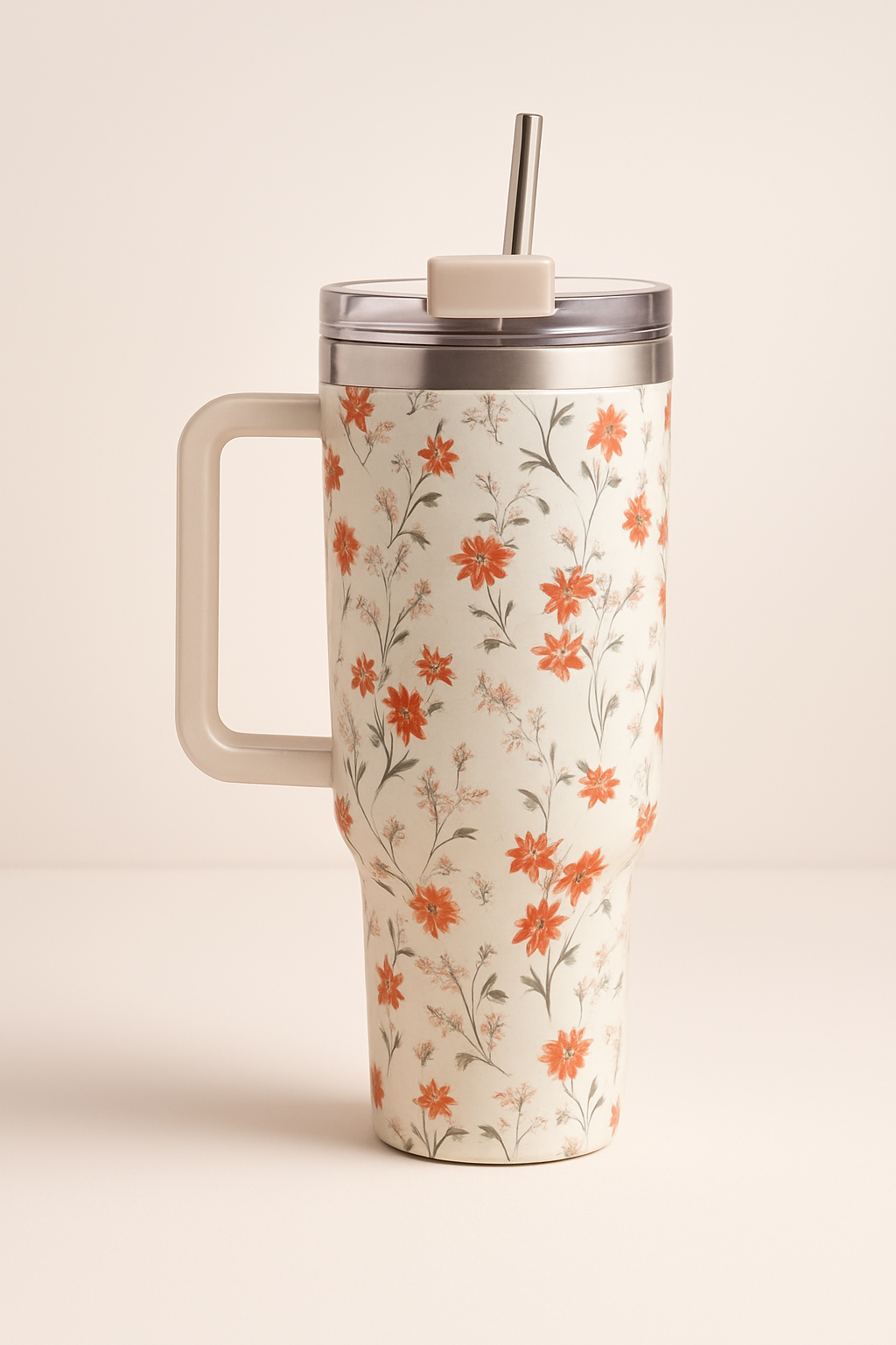 Floral printed tumbler